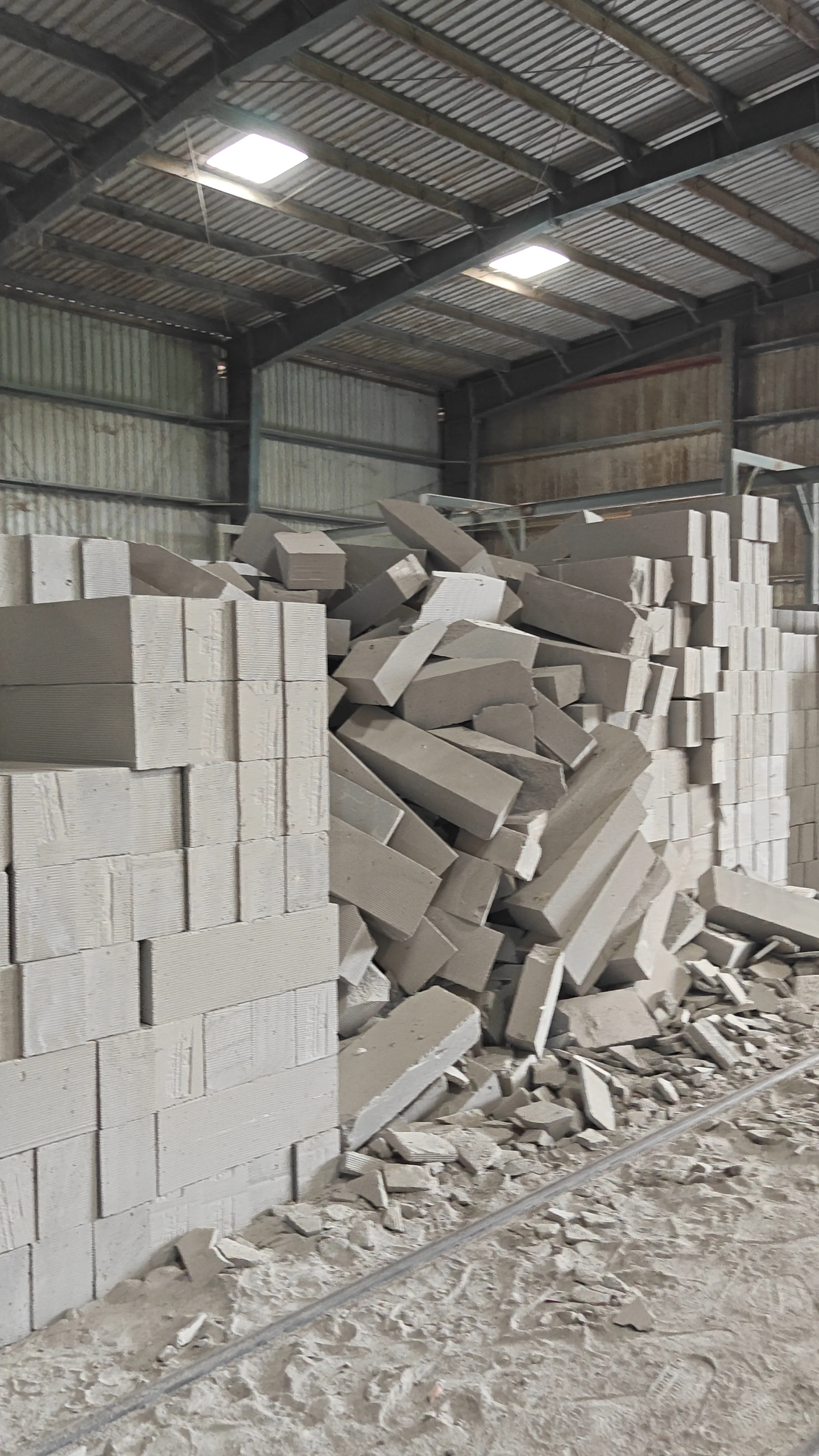 Palletised AAC blocks ready for dispatch