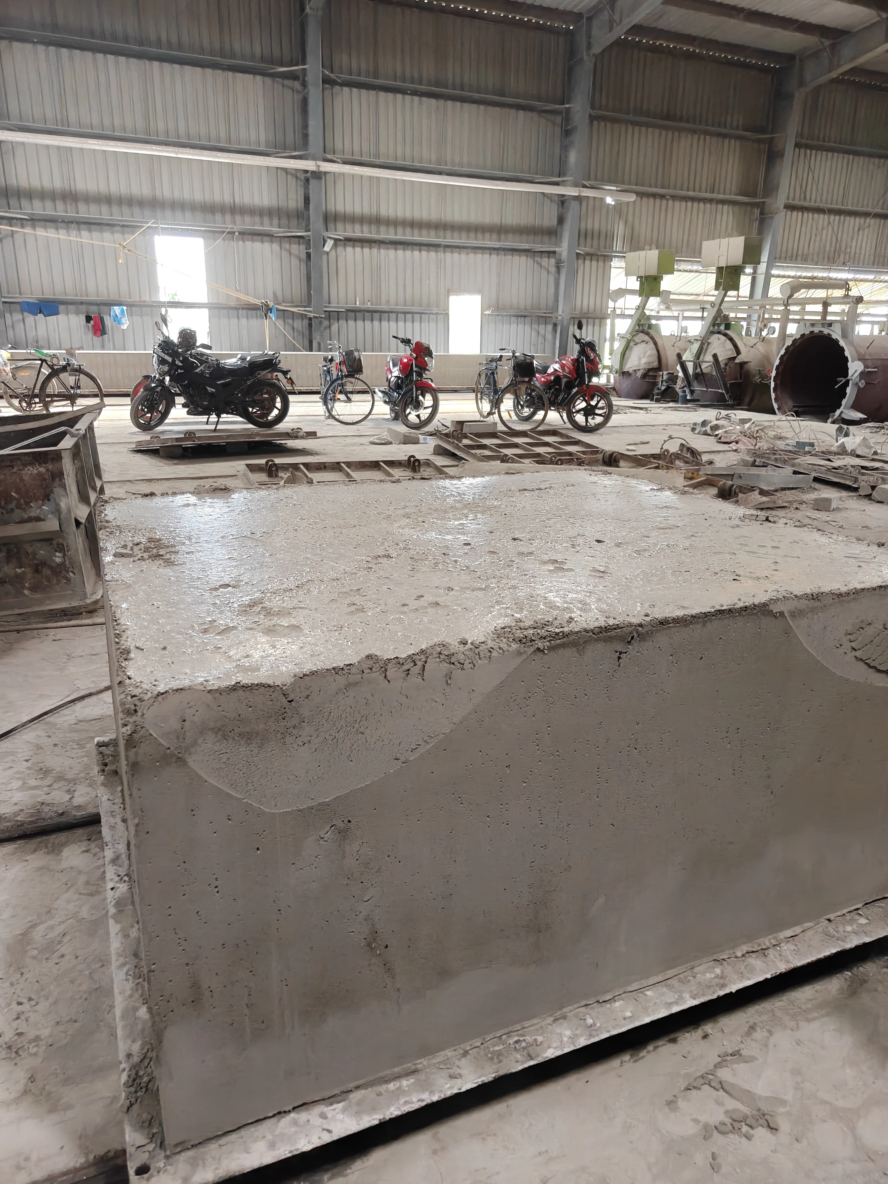 Steel moulds prepared for AAC casting