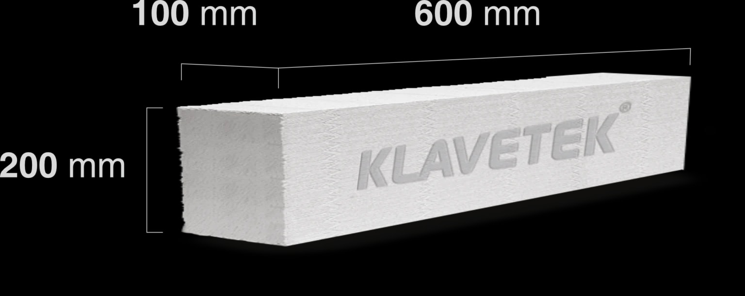 Klavetek 100 mm AAC Block